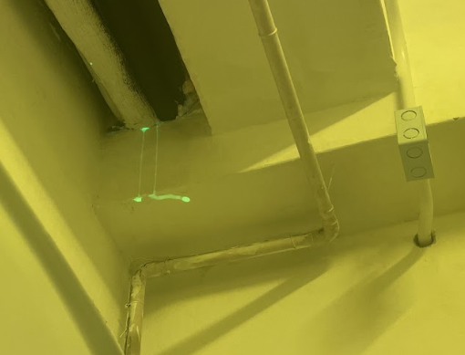 Fluorescent Effect Under UV Detector - Water Leakage Investigation Hong Kong